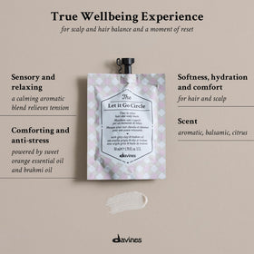 Masque Davines avec ingrédients naturels en arrière-plan