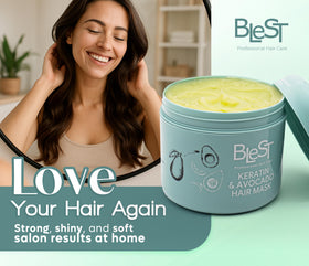 Masque de cheveux Blest Professional 500 ml avec étiquette visible