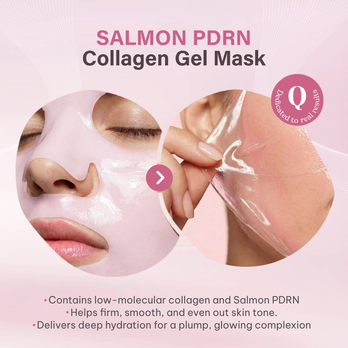 Masque de Collagène PDRN au Saumon Quasi, emballage avec 4 masques