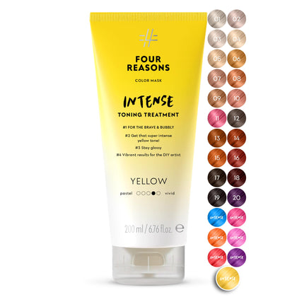 Masque de Couleur INTENSE Jaune FOUR REASONS 220g vue avant