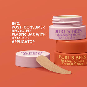 Masque de nuit Burt's Bees avec ingrédients naturels en arrière-plan