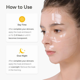 Masque de nuit SUNGBOON EDITOR en utilisation