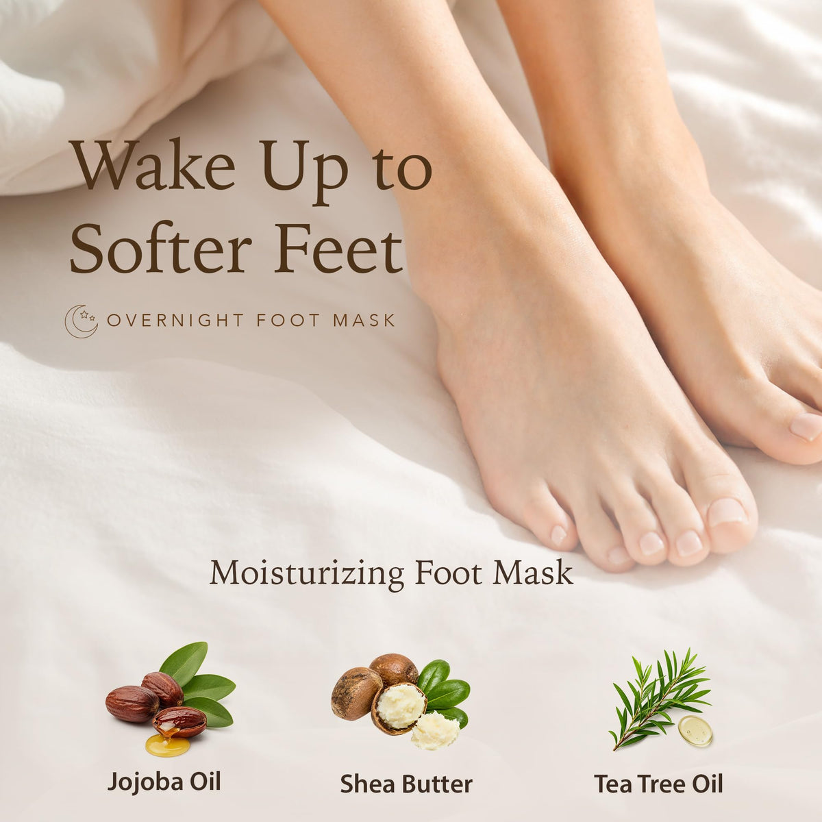 Masque de pieds Epielle en utilisation sur des pieds