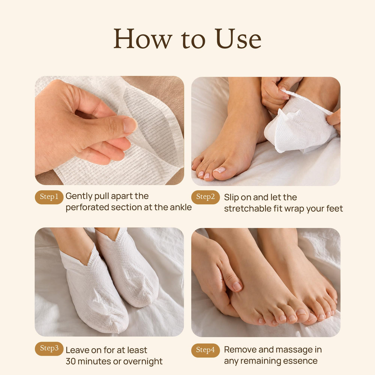Masque de pieds Epielle, fonctionnement et usage