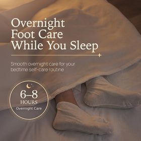 Masque de pieds Epielle, vue latérale avec ingrédients