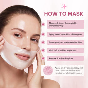 Masque de visage bio-collagène Quasi, vue arrière du packaging