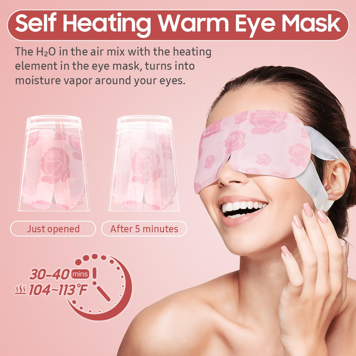 Masque de yeux BeHoomi sur une table avec des accessoires de relaxation