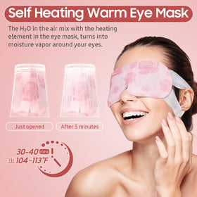 Masque de yeux BeHoomi sur une table avec des accessoires de relaxation