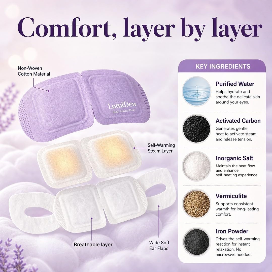 Masque de yeux LumiDew, ambiance de spa à domicile
