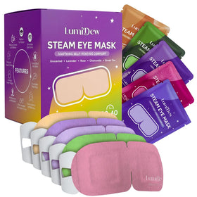 Masque de yeux LumiDew auto-chauffant avec emballage varié