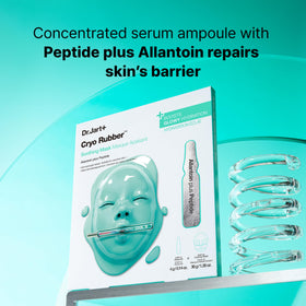 Masque Dr.Jart+ en action avec ampoule de sérum