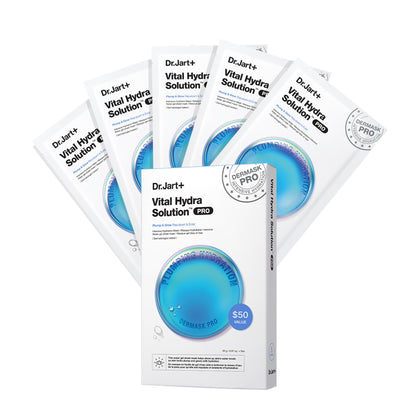 Masque Dr.Jart+ Vital Hydra Solution 5 pack avec emballage