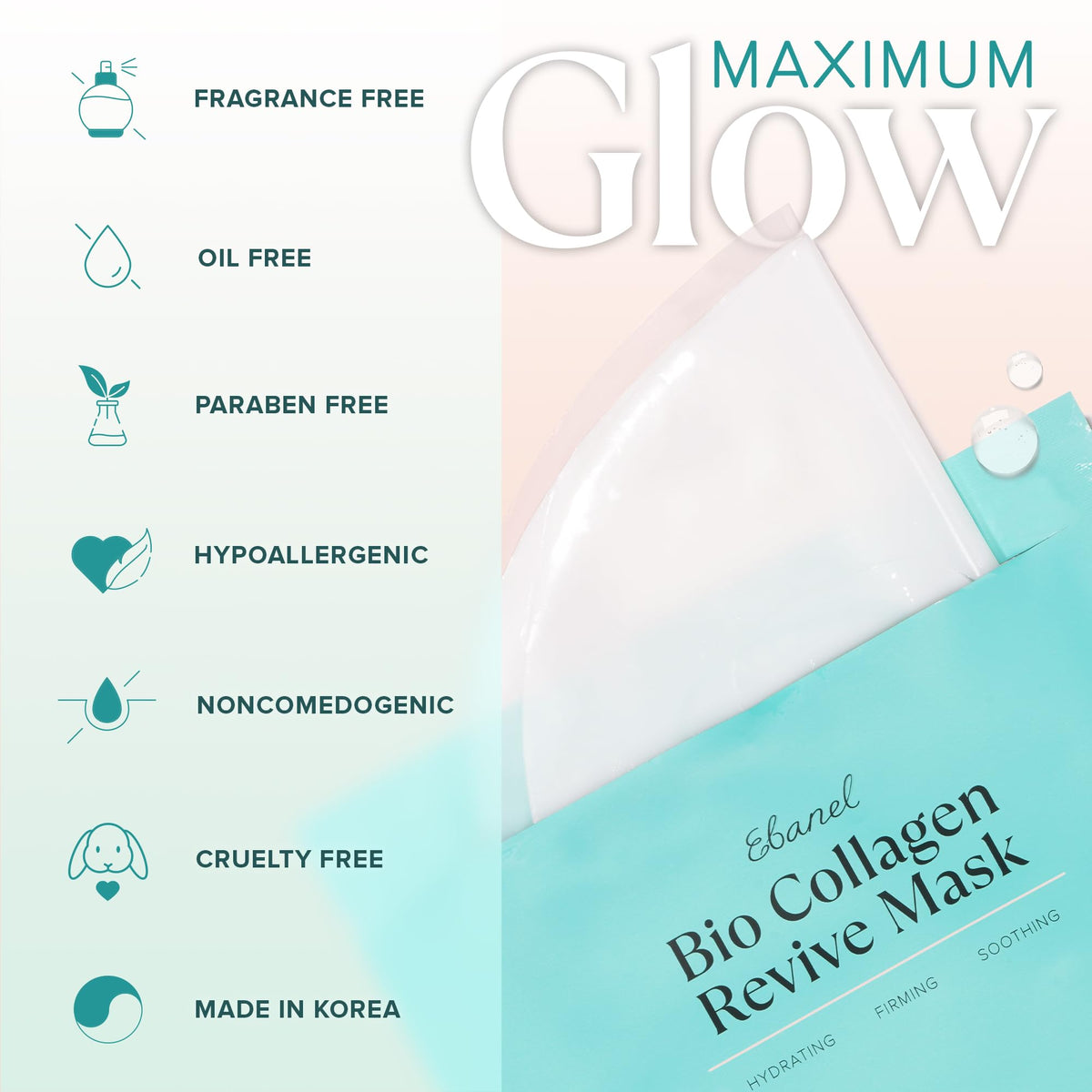 Masque Ebanel avec texture hydrogel