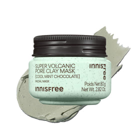 Masque en argile Super Volcanique à la menthe d'innisfree face avant
