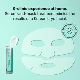 Masque en caoutchouc Dr.Jart+ sur un visage