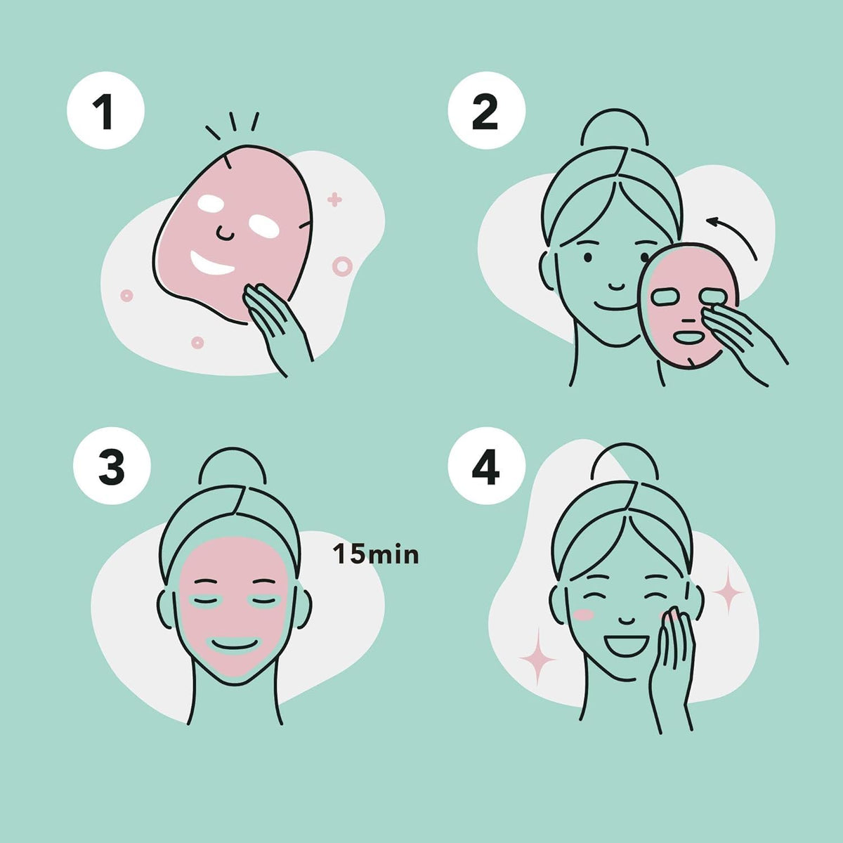 Masque en tissu Celavi avec essence de collagène