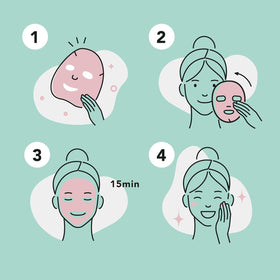 Masque en tissu Celavi avec essence de collagène