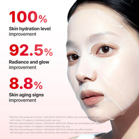 Masque en tissu CENTELLIAN 24 montrant le contenu en essence
