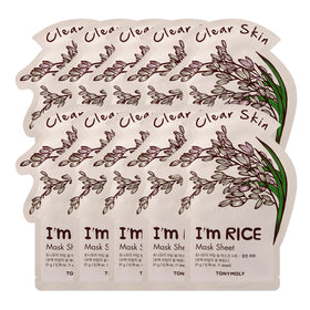 Masque en Tissu I'm Rice de TONYMOLY - paquet de 10 masques