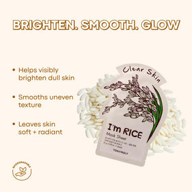Masque en Tissu I'm Rice de TONYMOLY - présentation des masques