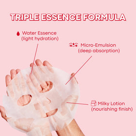 Masque en Tissu I'm Rice de TONYMOLY - texture du masque