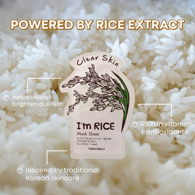 Masque en Tissu I'm Rice de TONYMOLY - utilisation sur le visage