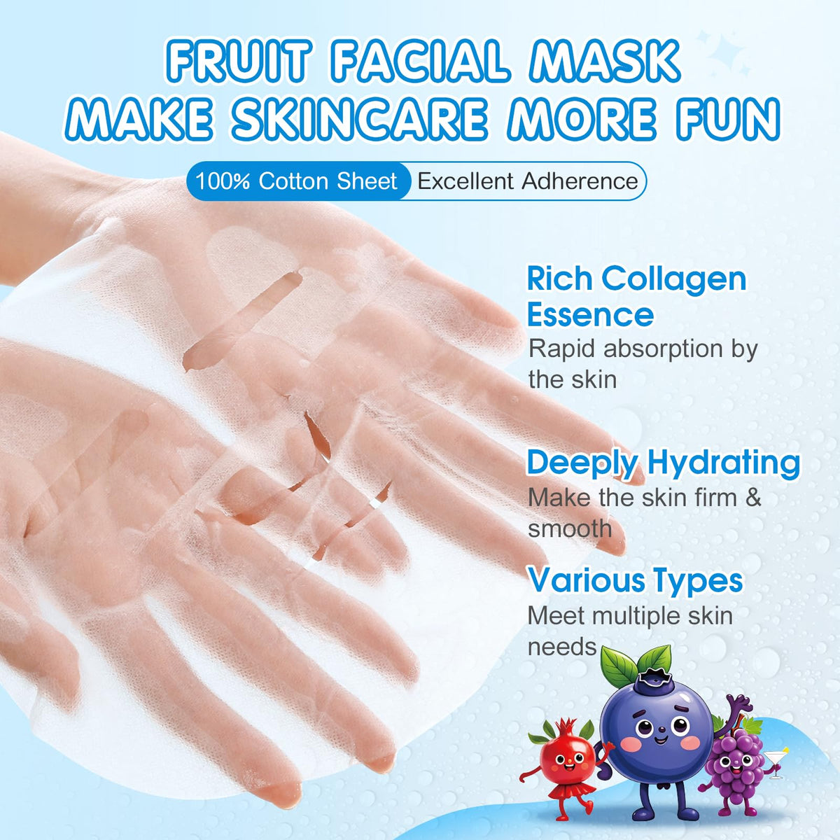 Masque en tissu KONEUK avec design de fraise