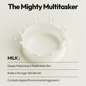 Masque en tissu LAPCOS au lait sur un visage