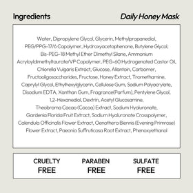 Masque en tissu LAPCOS avec extrait de miel et acide hyaluronique