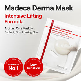 Masque en tissu lifting CENTELLIAN 24 déplié sur une surface