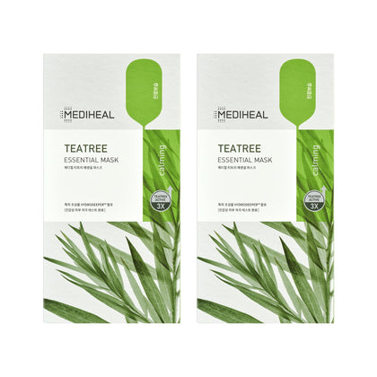 Masque en tissu MEDIHEAL au Thé Vert - 20 feuilles, packaging avant