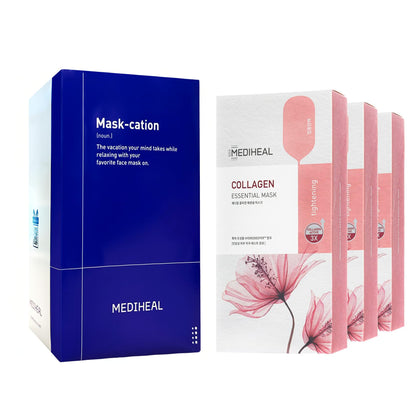 Masque en tissu MEDIHEAL collagène vue avant avec emballage