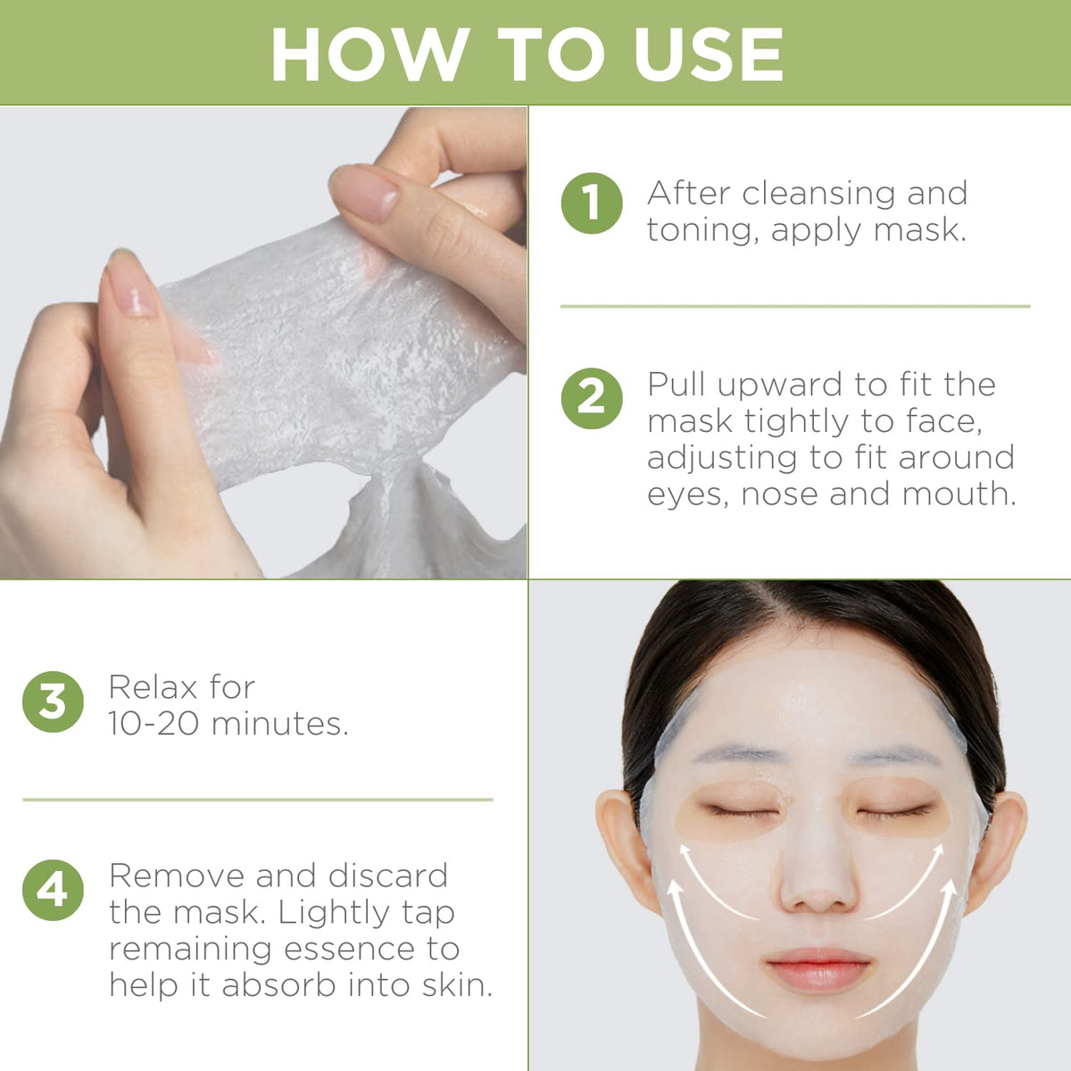 Masque en Tissu MEDIHEAL déplié montrant sa texture