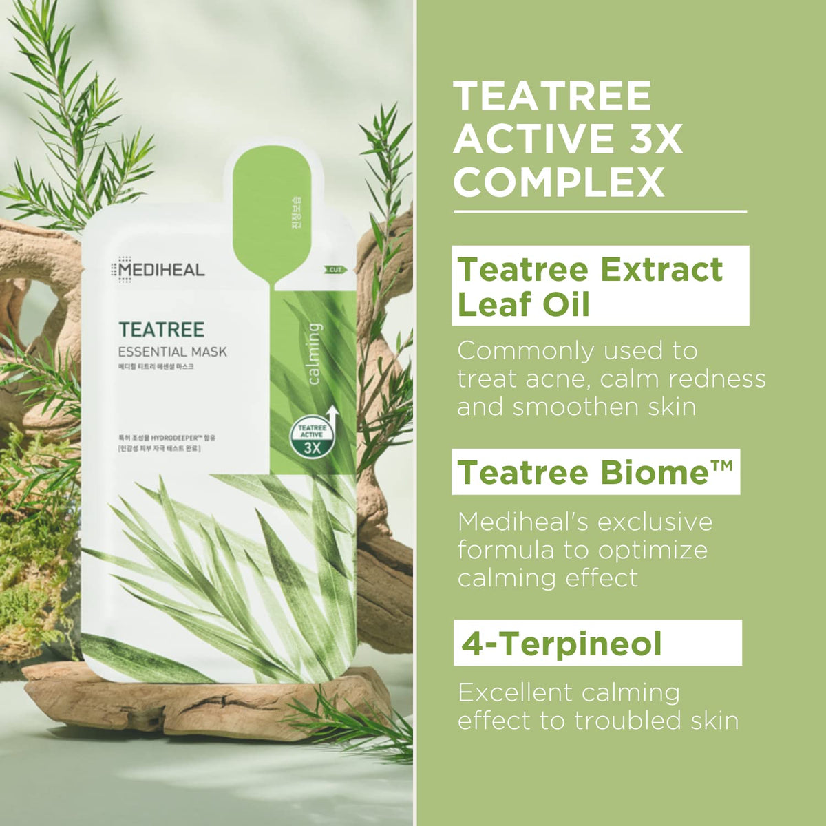 Masque en Tissu MEDIHEAL sur un visage pour un soin quotidien