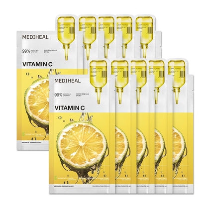 Masque en tissu MEDIHEAL Vitamine C Essentiel paquet avant