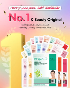 Masque facial DERMAL avec ingrédients naturels, vue de côté