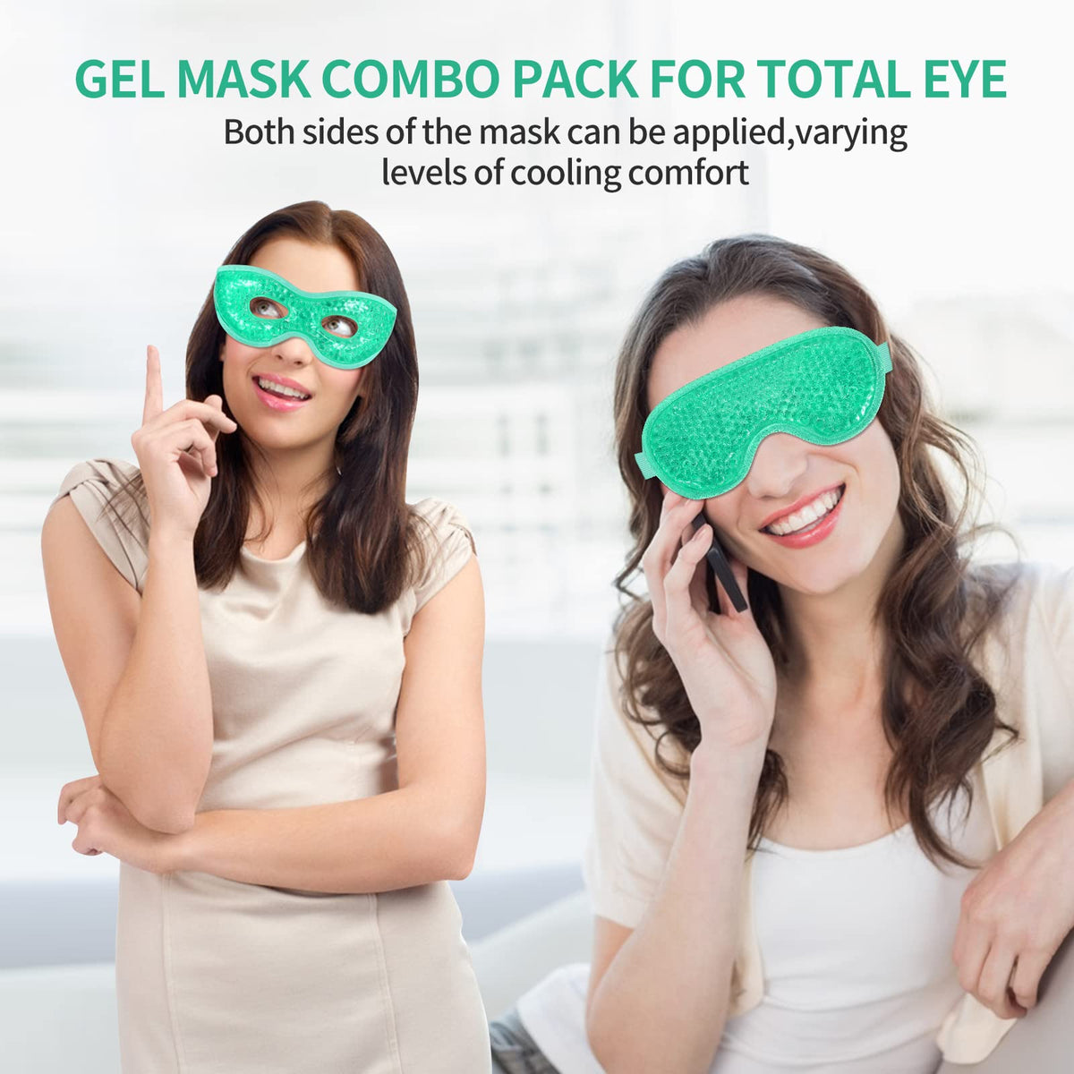 Masque gel CONSGIJI ajustable porté sur les yeux