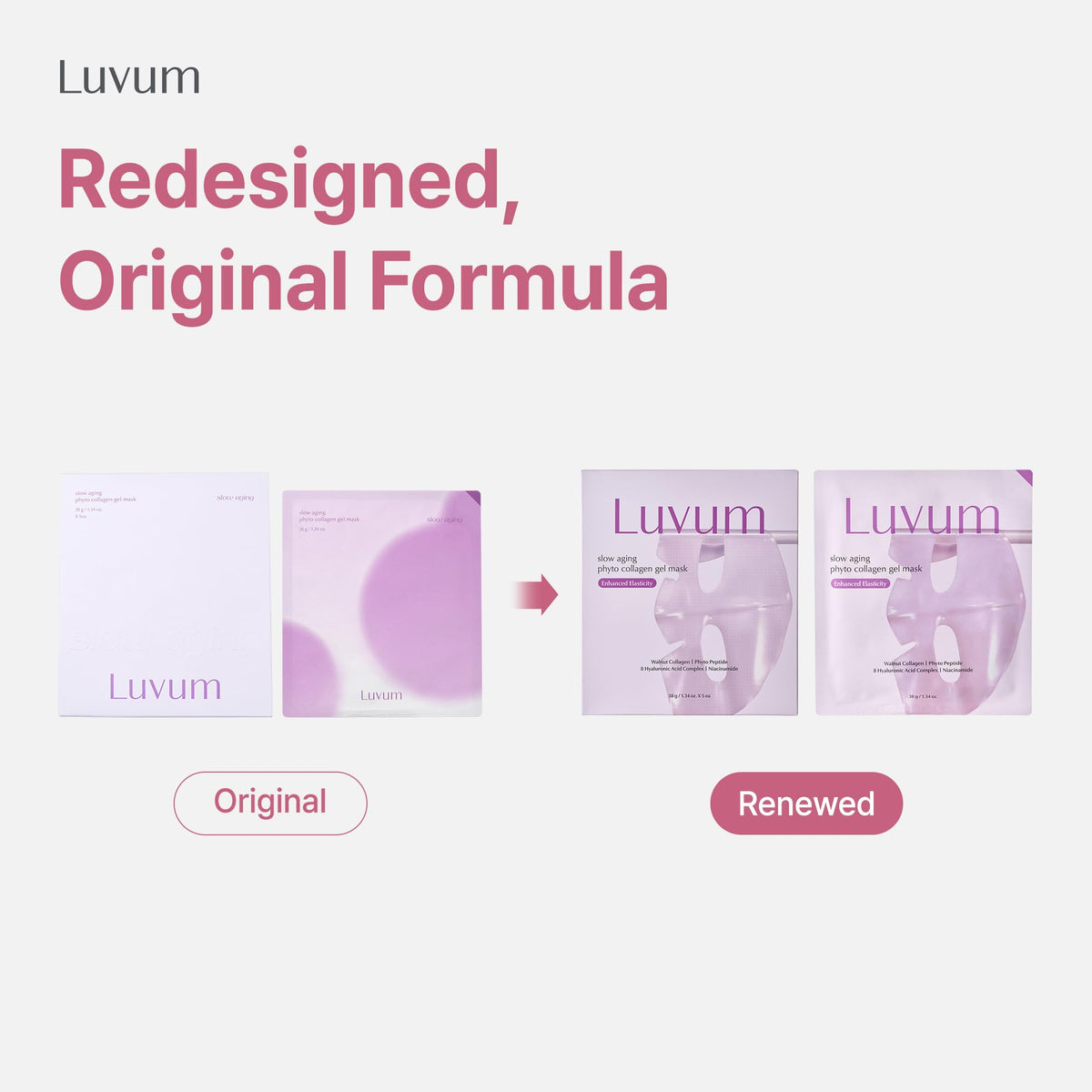 Masque Gel Hydrogel LUVUM ouvert avec texture visible