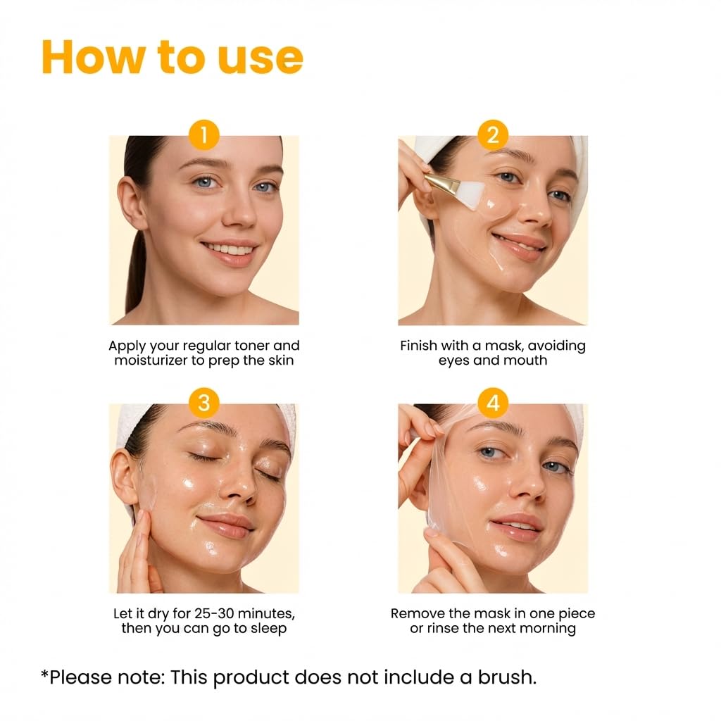 Masque hydratant au curcuma et acide kojique en pot ouvert