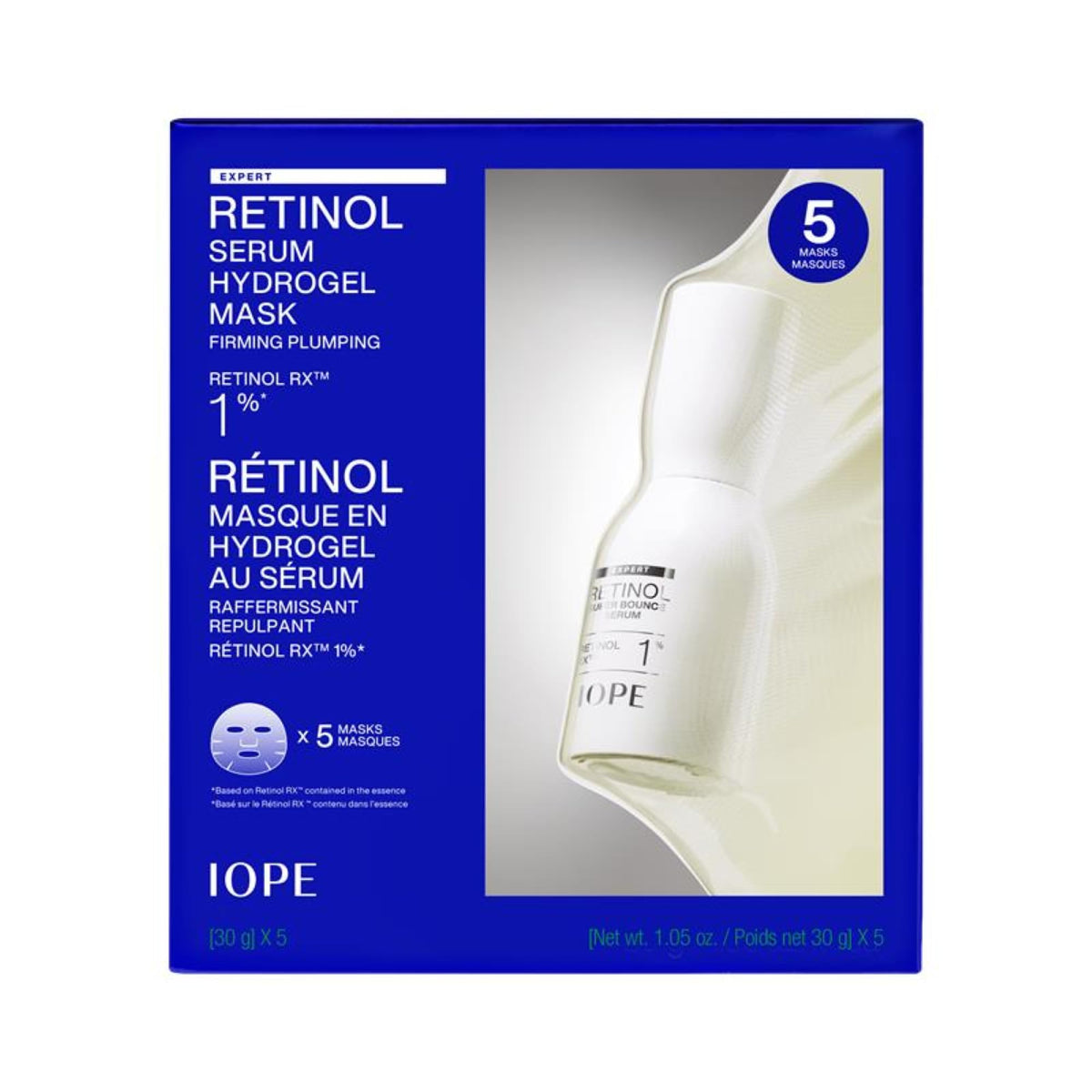 Masque hydrogel collagène IOPE avec Retinol 1% - avant utilisation