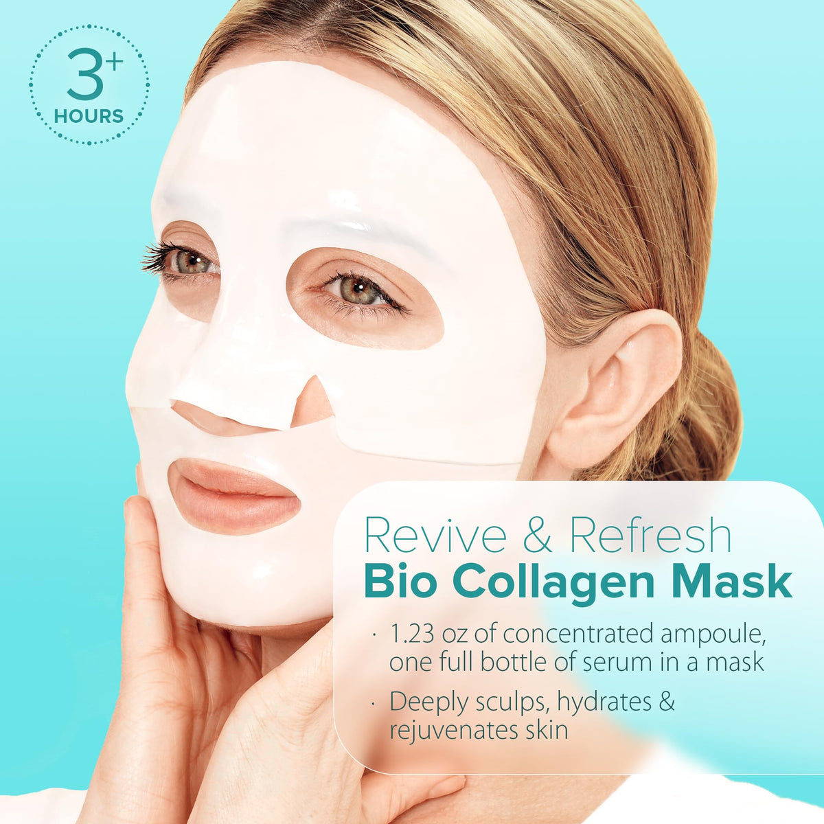 Masque hydrogel Ebanel appliqué sur un visage