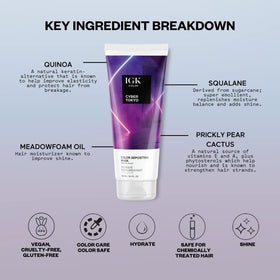 Masque IGK Cyber Tokyo sur cheveux brillants