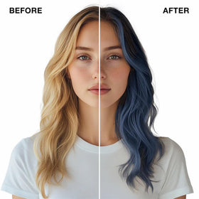 Masque IGK PEEK-A-BLUE 200g application sur cheveux