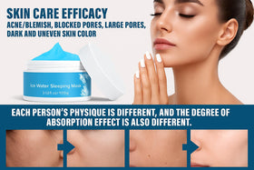 Masque J Skin Beauty HYDRA MOIST avec ingrédients sur fond clair