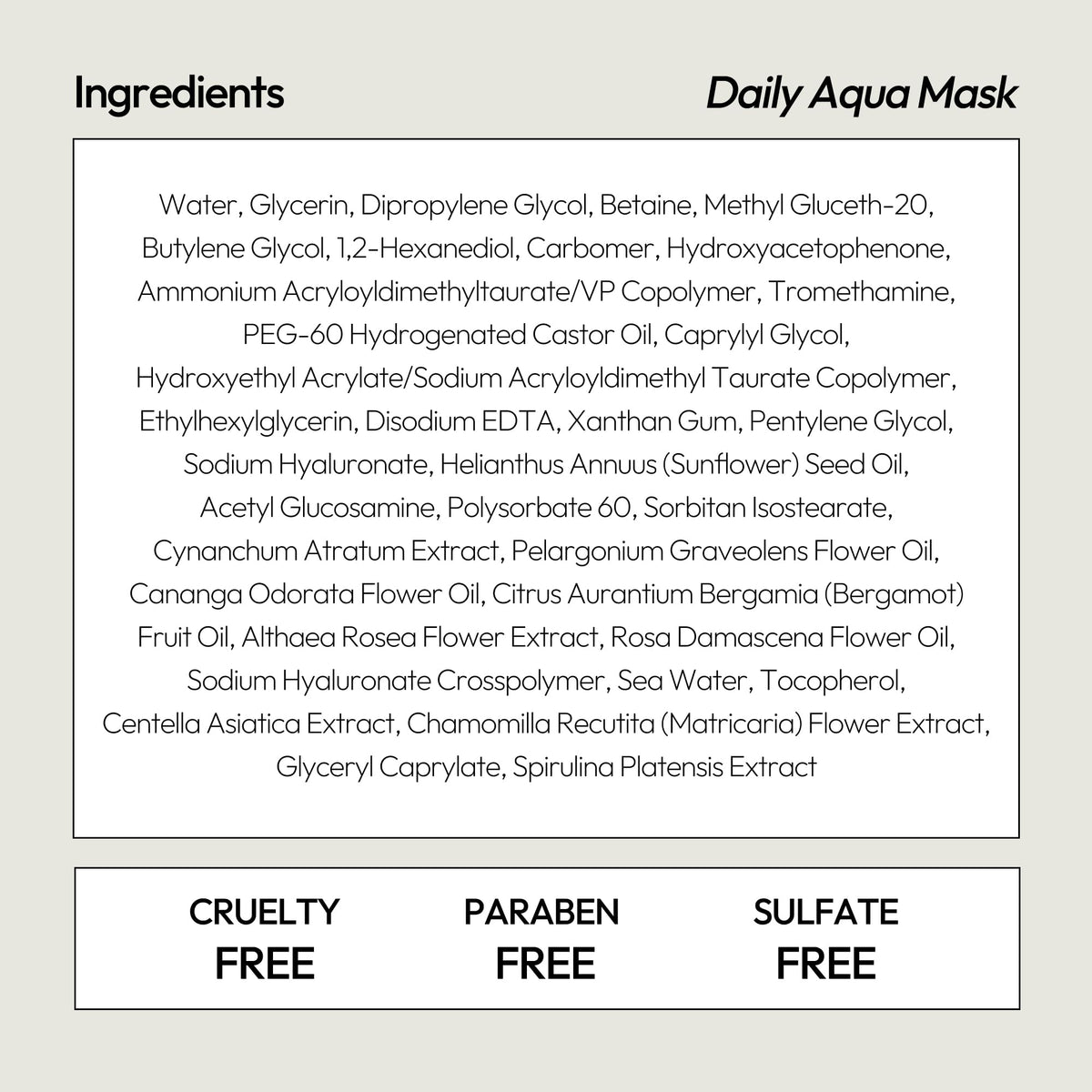Masque LAPCOS Aqua K Beauty en utilisation