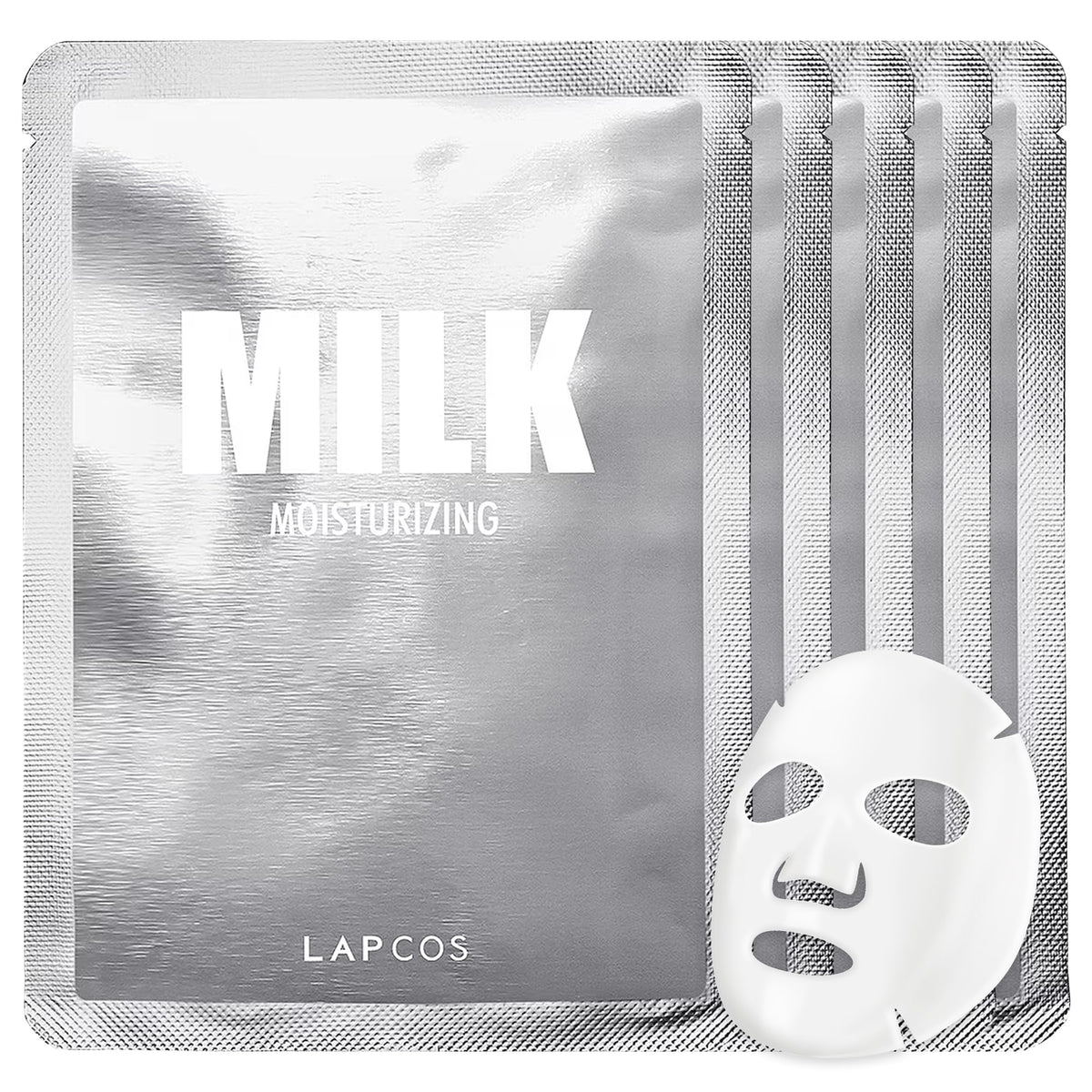 Masque LAPCOS au lait - avant et arrière du paquet
