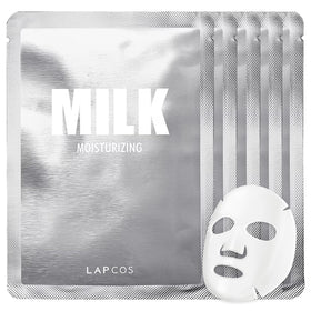 Masque LAPCOS au lait - avant et arrière du paquet