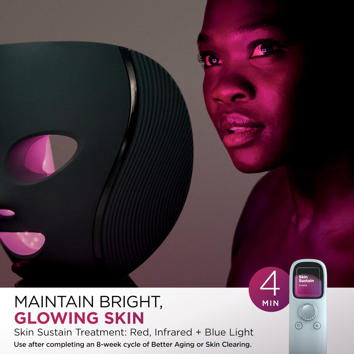 Masque LED Shark CryoGlow avec éclairage LED actif