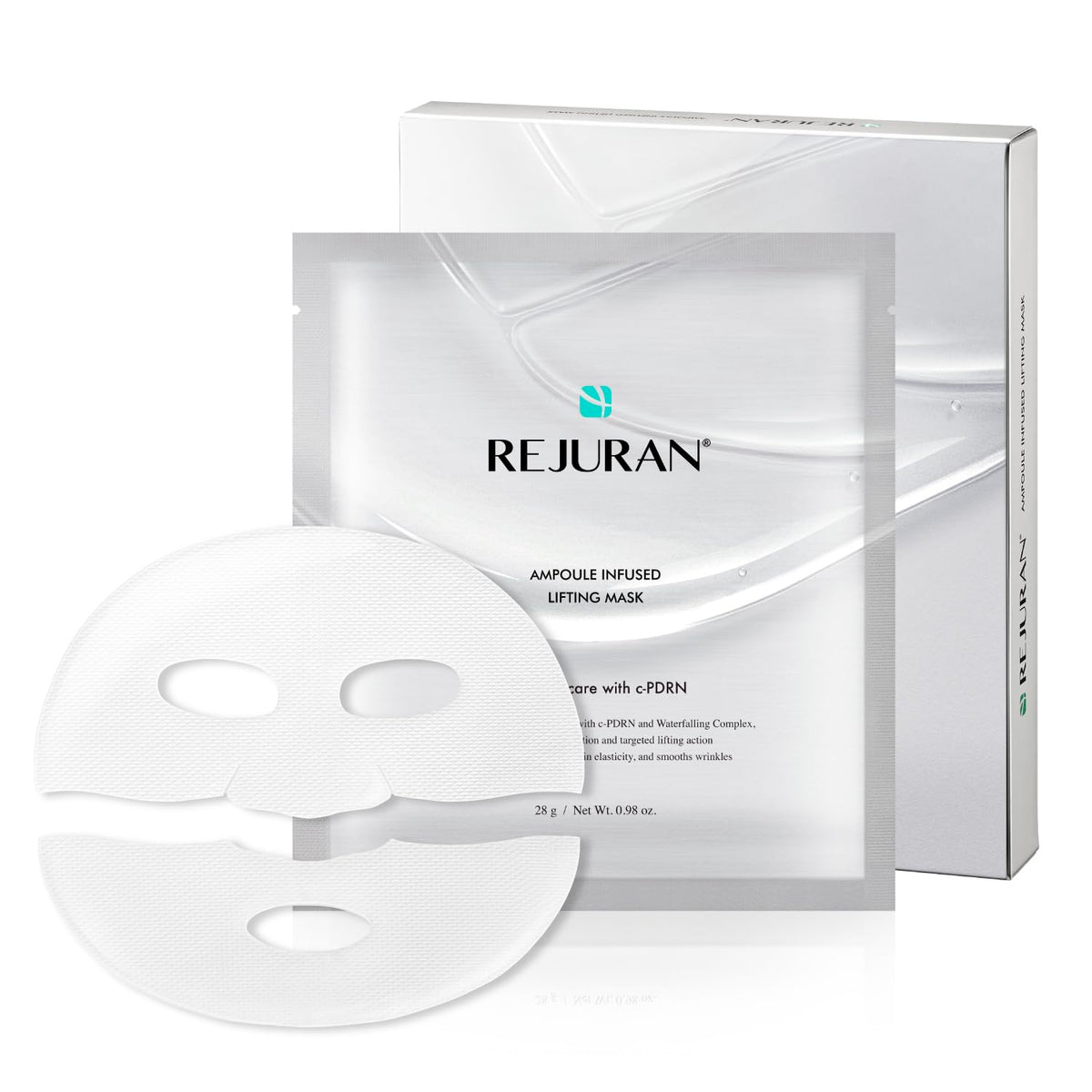 Masque liftant infusé d'ampoule REJURAN vue avant avec emballage