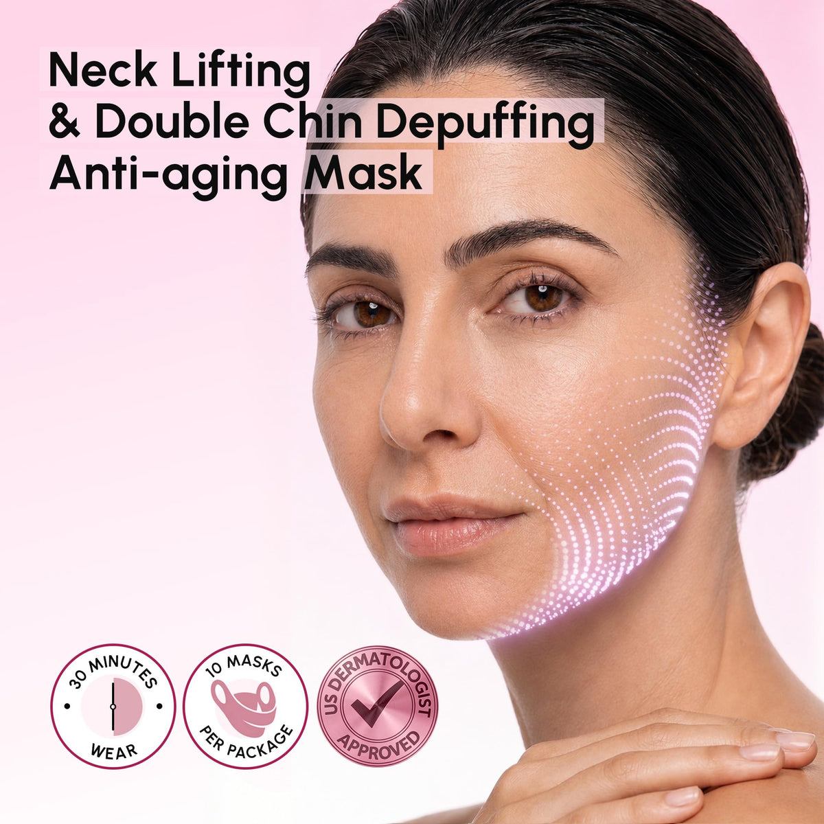 Masque lifting V Line de MAREE, application sur le cou